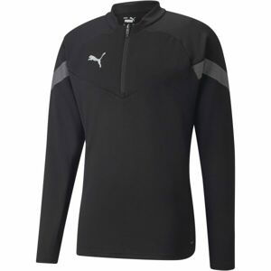 Puma TEAMFINAL TRAINING 1/4 ZIP TOP Pánská sportovní mikina, černá, velikost XXXL