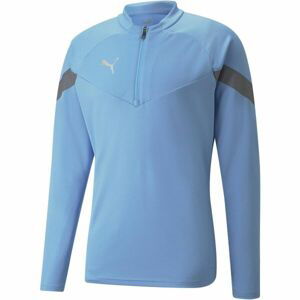 Puma TEAMFINAL TRAINING 1/4 ZIP TOP Pánská sportovní mikina, světle modrá, velikost M