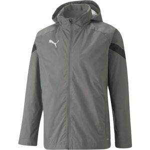 Puma TEAMFINAL ALL WEATHER JACKET Pánská fotbalová mikina, tmavě šedá, velikost 3XL