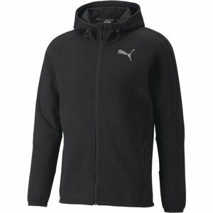 Puma EVOSTRIPE FULL-ZIP HOODIE Pánská sportovní mikina, černá, velikost XXXL