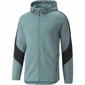 Puma EVOSTRIPE FULL-ZIP HOODIE Pánská sportovní mikina, modrá, velikost S