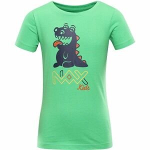 NAX LIEVRO Dětské bavlněné triko, zelená, veľkosť 140-146
