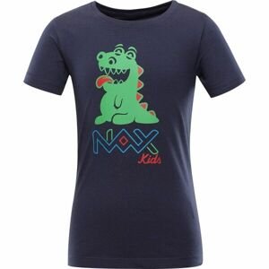 NAX LIEVRO Dětské bavlněné triko, tmavě modrá, velikost 104-110