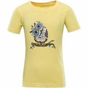 NAX JULEO Dětské bavlněné triko, žlutá, velikost 116-122