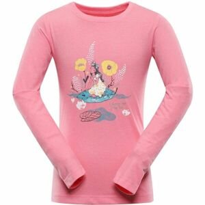 NAX DERANO Dětské bavlněné triko, růžová, velikost 140-146