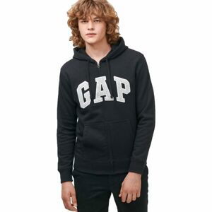 GAP LOGO FLEECE ZIP Pánská mikina, černá, veľkosť XL