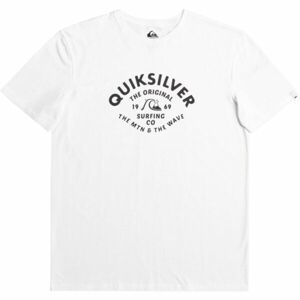 Quiksilver SCRIPT TALK FRONT SS Pánské triko, bílá, velikost S