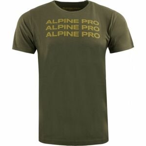 ALPINE PRO CUBAR Pánské triko, khaki, velikost