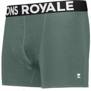 MONS ROYALE HOLD'EM SHORTY Pánské boxerky z merino vlny, Tmavě zelená, velikost L