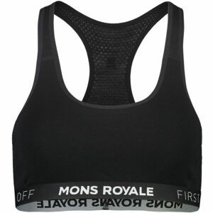 MONS ROYALE SIERRA SPORTS BRA Sportovní podprsenka z merino vlny, Černá, velikost L