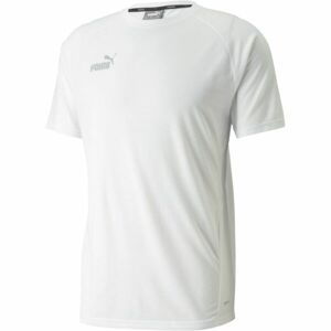 Puma TEAMFINAL CASUALS TEE Pánské triko, bílá, velikost XL
