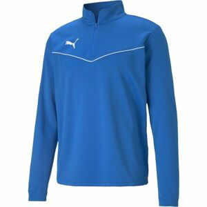 Puma TEAMRISE 1 4 ZIP TOP Pánská mikina se zipem, modrá, velikost S