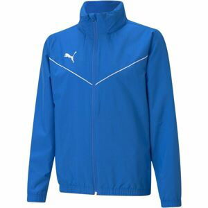 Puma TEAMRISE ALL WEATHER JKT JR Chlapecká bunda, modrá, velikost 140