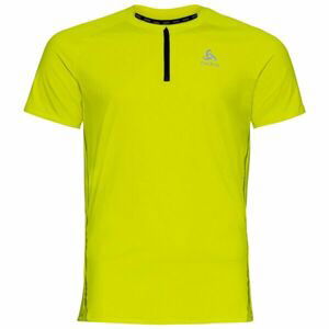 Odlo AXALP TRAIL T-SHIRT CREW NECK S/S 1/2 ZIP Pánské tričko, žlutá, velikost L