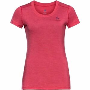 Odlo MERINO 130 BI TOP CREW NECK S/S Dámské tričko s krátkým rukávem, Růžová, velikost XL