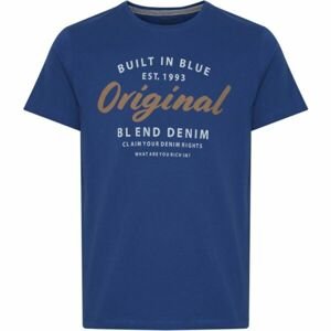 BLEND REGULAR FIT Pánské tričko, modrá, veľkosť L