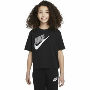 Nike NSW TEE ESSNTL BOXY TEE DNC Dívčí tričko, černá, velikost S