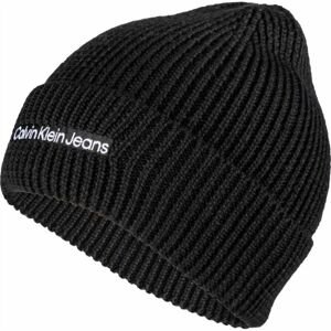 Calvin Klein INSTITUTIONAL EMBRO BEANIE Zimní čepice, černá, velikost UNI