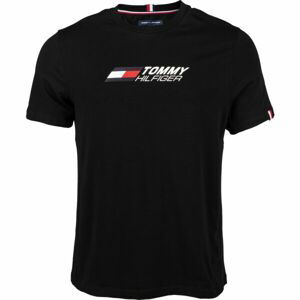 Tommy Hilfiger ESSENTIALS BIG LOGO S/S TEE Pánské tričko, černá, veľkosť L
