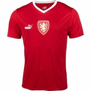 Puma FACR HOME JERSEY FAN Pánské fotbalové triko, červená, velikost XL