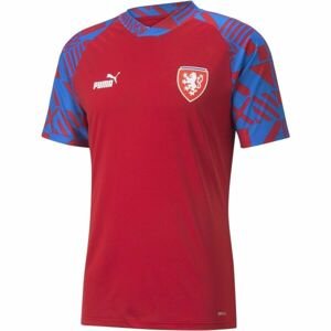 Puma FACR PREMATCH JERSEY Pánské fotbalové triko, červená, velikost M
