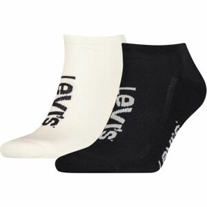 Levi's LOW CUT SPORT LOGO 2P Unisexové ponožky, černá, velikost 35-38