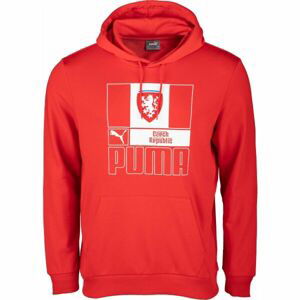 Puma FACR FTBLCORE HOODY RED Pánská mikina, červená, velikost XXL