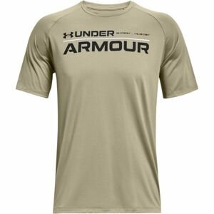 Under Armour TECH 2.0 WORDMARK SS Pánské triko s krátkým rukávem, šedá, velikost M
