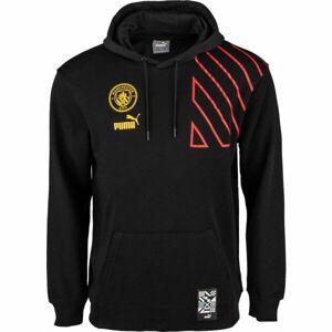 Puma MCFC FTBLCULTURE HOODY Pánská mikina, černá, velikost S