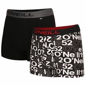 O'Neill BOXER ALL OVER & PLAIN 2-PACK Pánské boxerky, černá, velikost XL