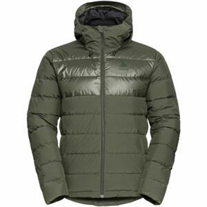 Odlo M SEVERINN-THERMIC HOODED INSULATED JACKET Pánská péřová bunda, khaki, veľkosť L