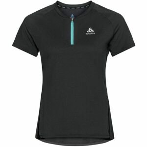 Odlo W AXALP TRAIL T-SHIRT CREW NECK S/S 1/2 ZIP Dámské tričko, černá, velikost M