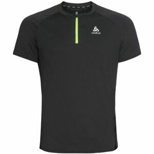 Odlo AXALP TRAIL T-SHIRT CREW NECK S/S 1/2 ZIP Pánské tričko, černá, veľkosť M