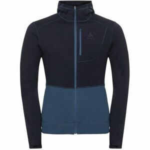 Odlo PERFORMANCE WOOL X-WARM HOODY Pánská mikina, černá, velikost XXL